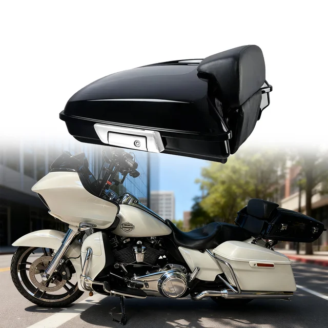 2014-2026 Razor Tour Pack Bagażnik z oparciem, kufer, top case Moto do Harley Davidson Road King Touring Road Street Glide CVO