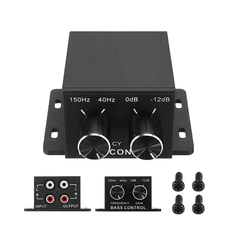 ABAC-Amplificatore audio per auto Manopola di controllo del volume remoto Alimentazione automatica universale per la maggior parte delle auto Livello RCA Bassi