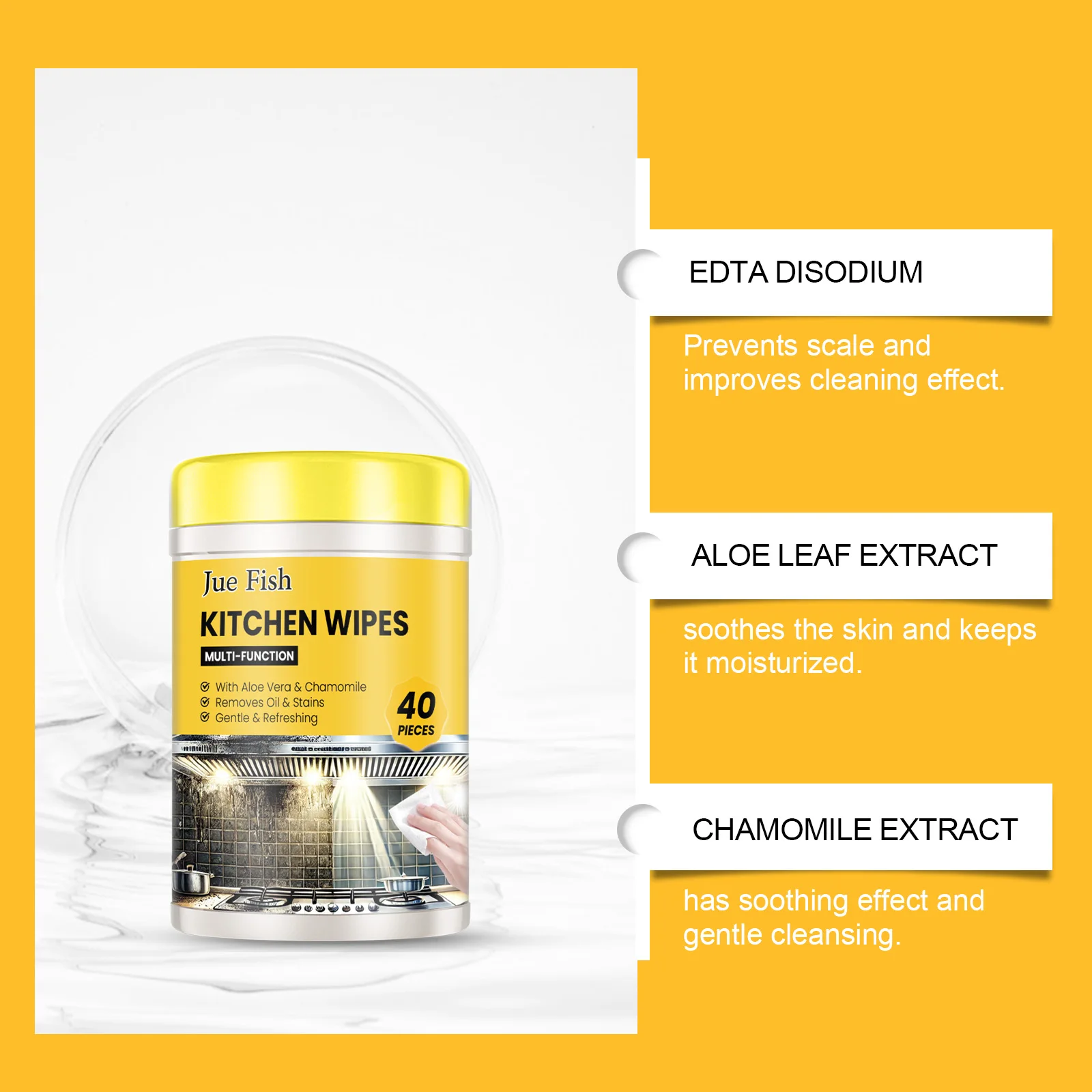 40/80pcs Kitchen Wet Wipes Disposable Cleaning Oven Stove Grease Remover Powerful Degreasing Paper Towel Grease Wiping Cloth