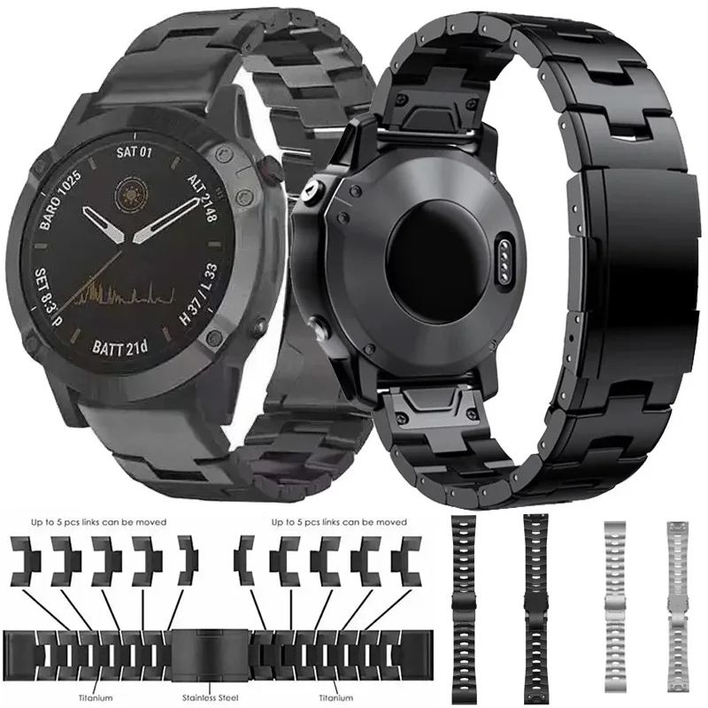 

Titanium Alloy Strap For Garmin Tactix 8 Fenix 8 51mm 47mm x7/x7 Pro Quick Fit Replacement Band For Enduro3 Fenix E 7X 22mm 26mm