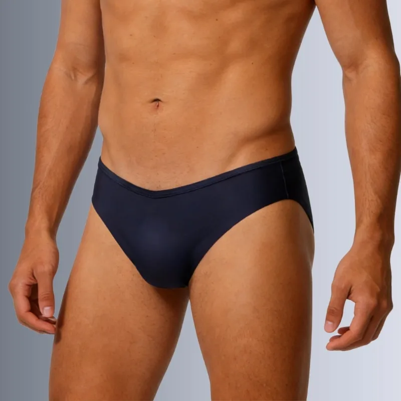 Celana Dalam Pria Model V-Waist Bahan Sutra Es Seksi Low-Rise G-String Tanpa Jahitan Bernapas Cepat Kering T-Back Olahraga Fitness Ukuran Besar 6XL