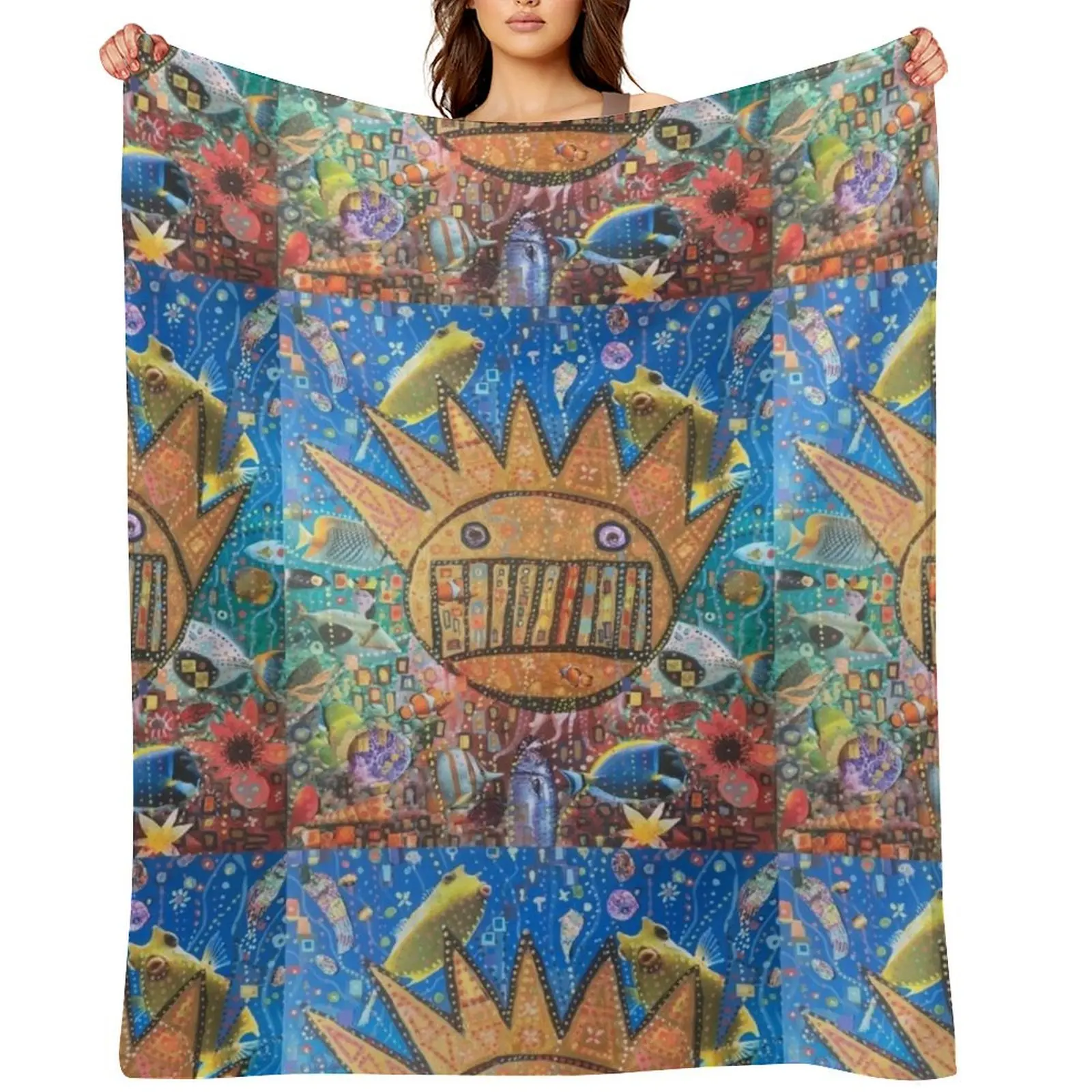

BOOGNISH ART - WEEN Throw Blanket warm winter blankets and throws Fashion Sofas Travel Blankets