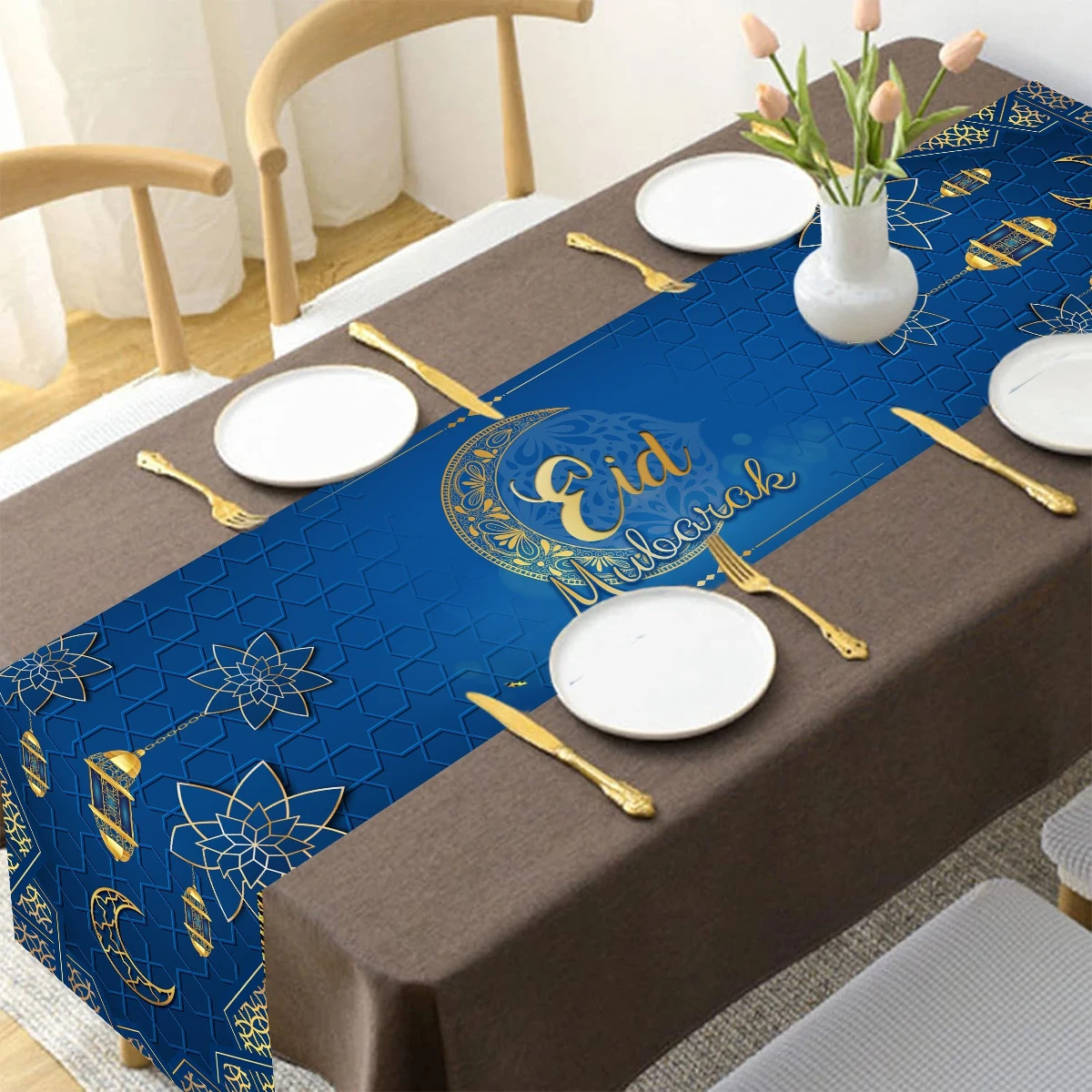 عيد مبارك البوليستر الجدول عداء رمضان الديكور للمنزل 2026 لوازم الحفلات الإسلامية مسلم هدية عيد مبارك الأضحى الهدايا #6