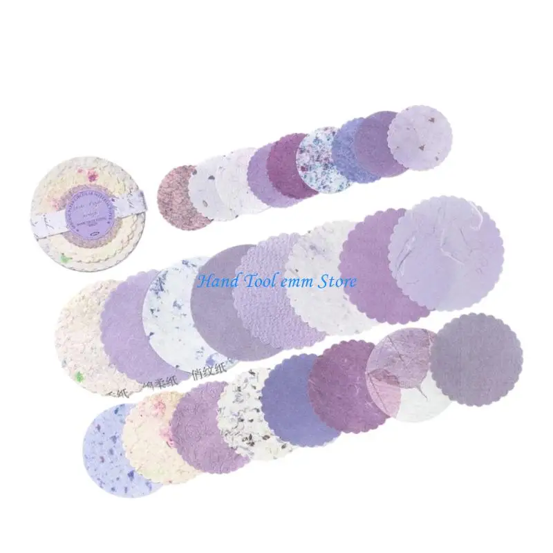 

H37F Retro Inspired Paper Circles Paper Disc Note Pad For Scrapbooking DIY Crafts