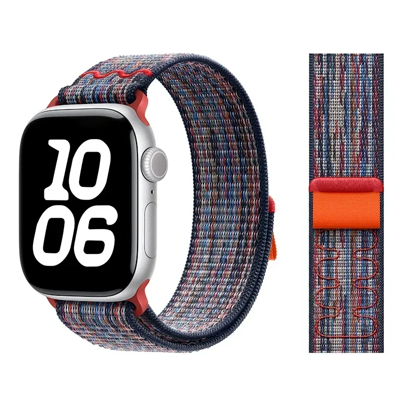 النايلون الرياضة حزام ل سوار ساعة يد آبل 49 مللي متر لنيكشش حلقة سوار iWatch S10 9 8 7 6 5 4 3 se2 الترا 2 46 مللي متر 45 مللي متر 44 مللي متر 41 مللي متر 42 مللي متر