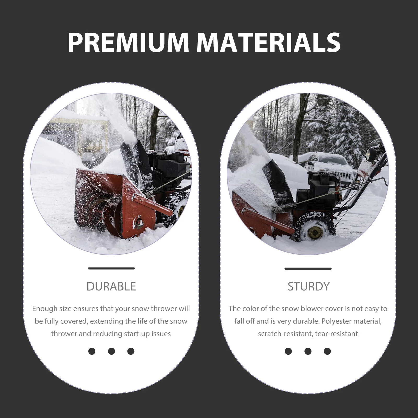 

Universal Waterproof Snow Blower Cover Heavy Duty Dustproof Protector For Snowthrower Winter Supplies Large Size Durable