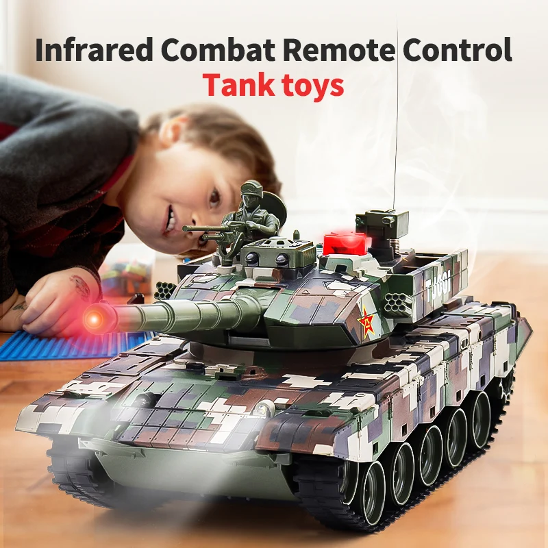 

2.4G Tracked Simulation Remote Control Tank Water Bomb Spray Remote Control Vehicle War Armored Vehicle Model Children Toy Gift