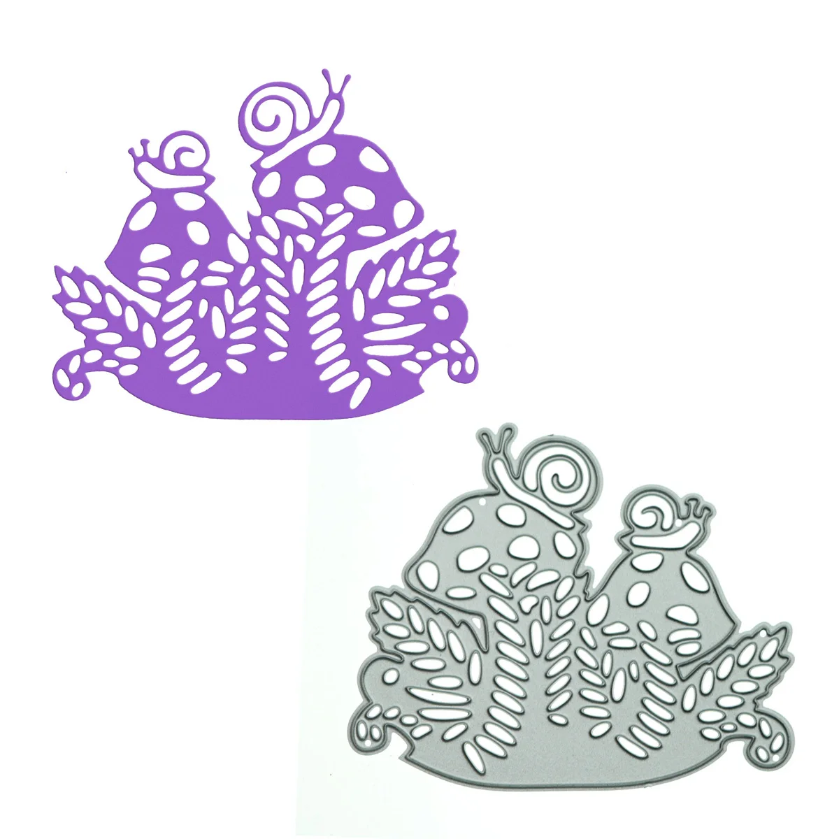 Snail Mushroom Decoration Clipart Template DIY Metal Cutting Die Scrapbook Diy Greeting Card Papercraft Embossing Cutter Stencil