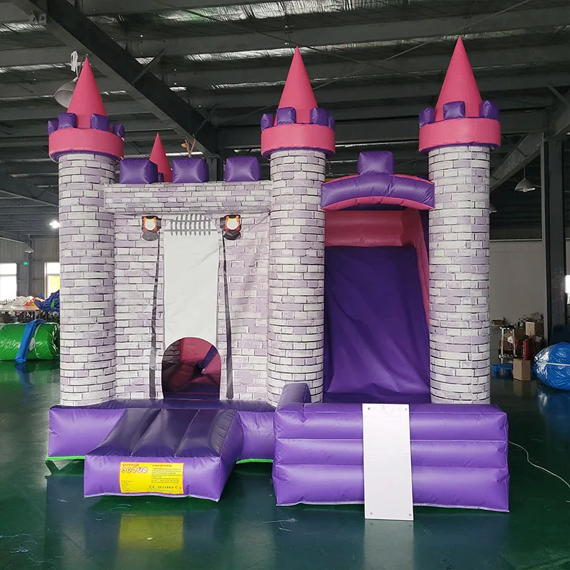 Inflatable castle Bouncy slide game made of high-strength commercial PVC material | can be customized according to drawings