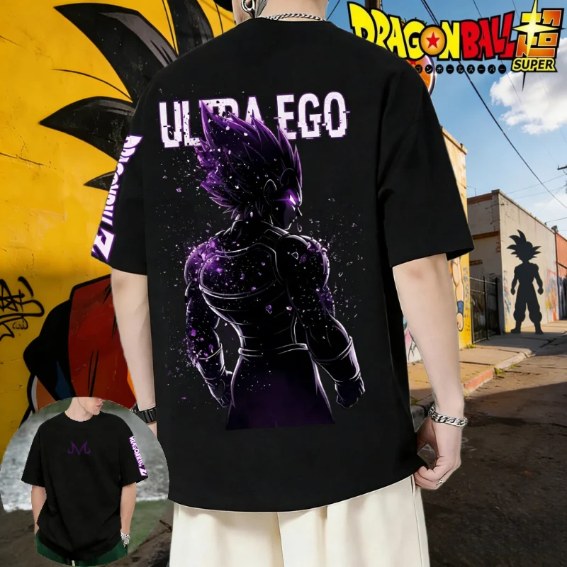 Summer Clothing Ego - 2026年夏 ドラゴンボール超 Tシャツ 100%コットン ベジータ ウルトラエゴプリント