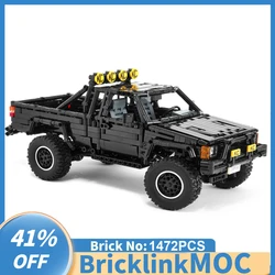 NEW 1472pcs MOC Back to the Future series 4x4 SR5 Xtracab Truck Hilux Pickup Model creative Children Toy Gift technology Blocks