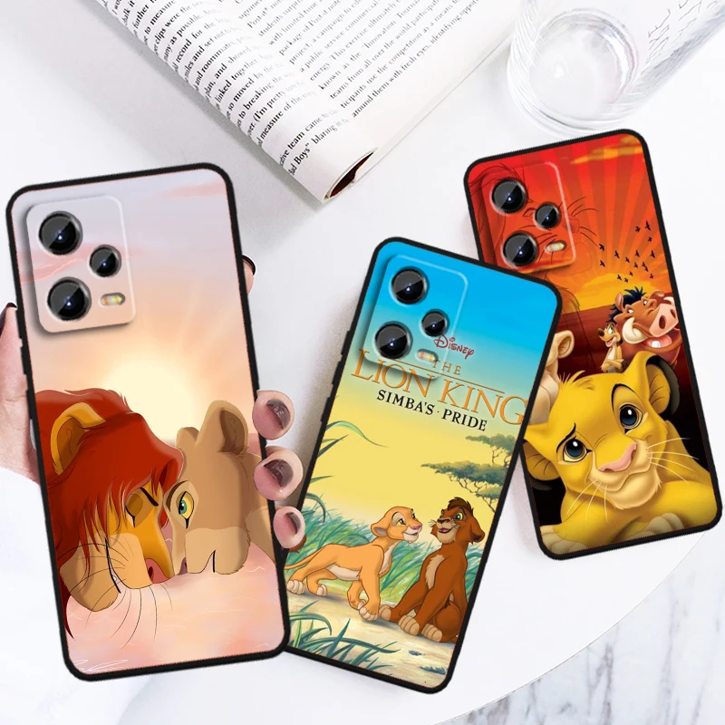 

The Lion King Disney Anime For Xiaomi Redmi Note 13 12R 12 12S Turbo 11 11T 11S 10 10S Pro Plus 5G Black Soft Phone Case