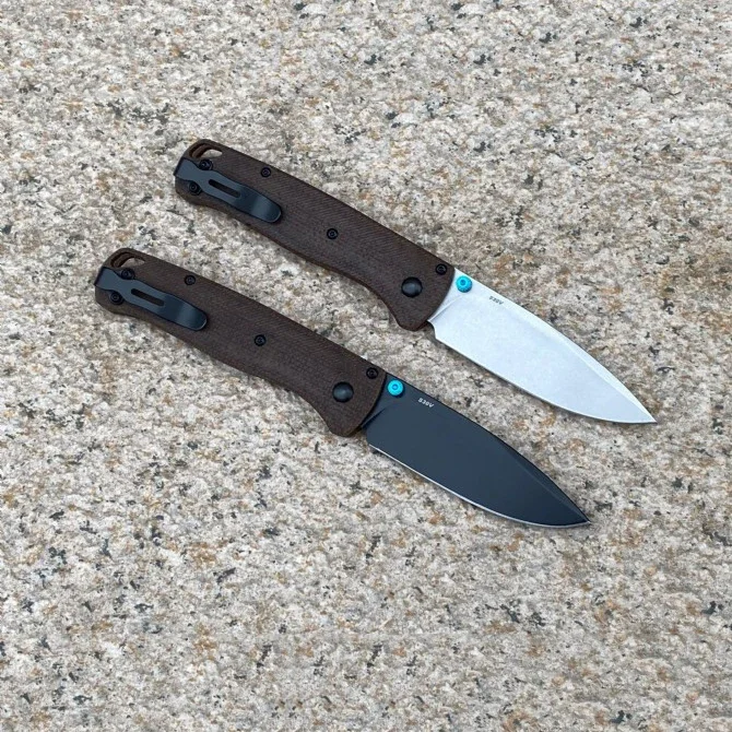 Butterfly BM535 Pocket Folding Knife Stonewash S30V Blade Flax/Brass Cuprum Handle Tactical Self Defense Hunting EDC Tool Knives