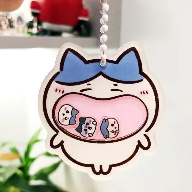 Cartoon jiyi Shaker Pendant Keychain Acrylic Usagi Hachiware Shaker Fun Bag Pendant Decoration Friend Gift