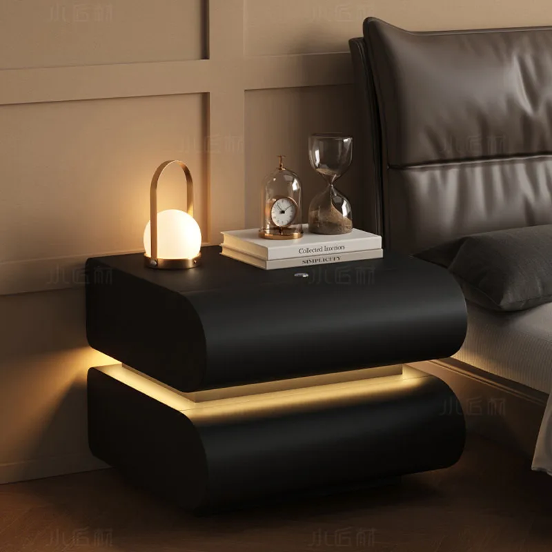 

Bedroom Mobile Nightstand Librero Drawers Luxury Storage Wood Bedside Table Space Saving Organizer Mesa De Noche Home Furniture