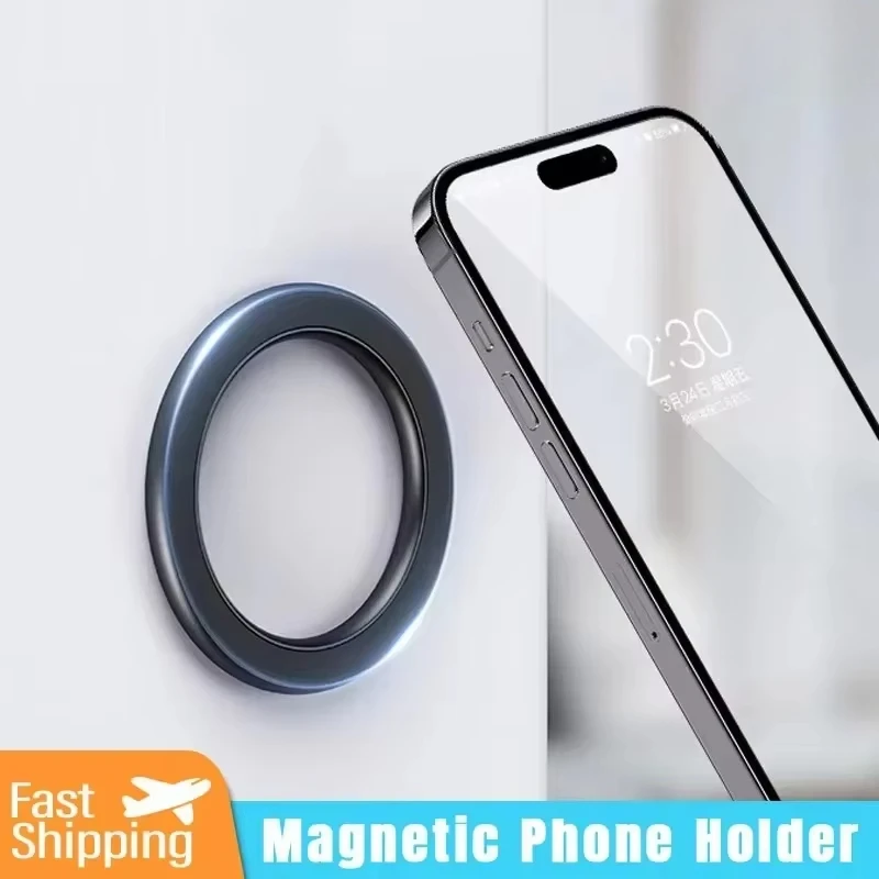 2025 Autotelefonständer, magnetischer Ringhalter, leichter Metallwand-Handyständer für Magsafe iPhone 16/15/14/13/12 Pro Max