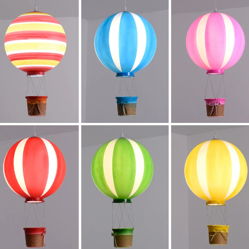 Nordic Creative Colorful Hot Air Balloon Lights Restaurant Bar Children's Room Kindergarten Playground Decoration Pendant Lamp