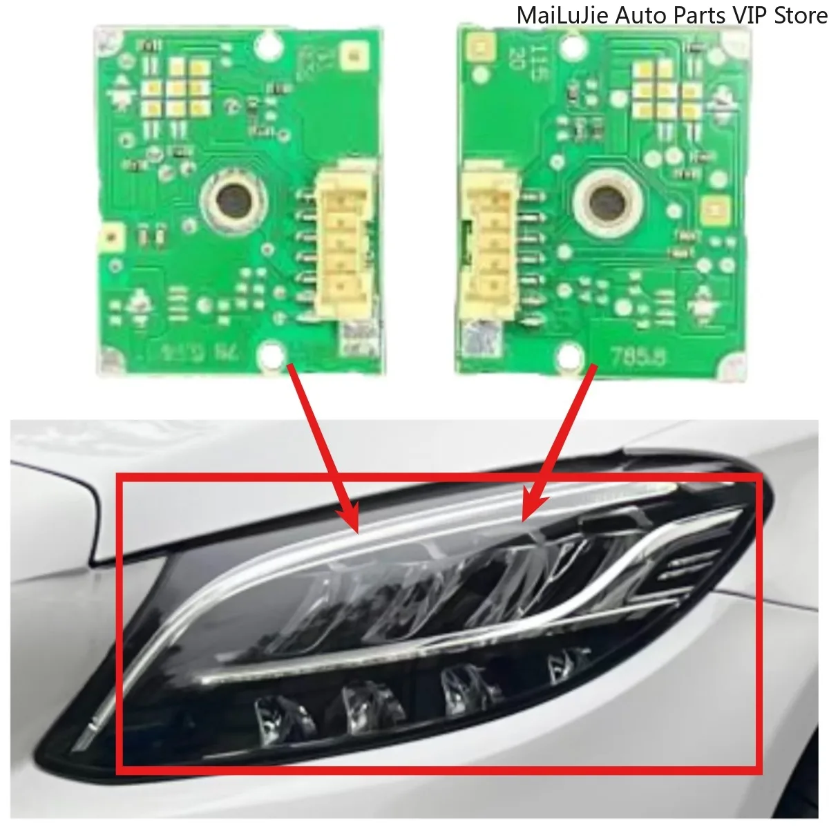 White Angle Eyes For Mercedes-Benz W205 2019-2020 Low Specification New LED Daytime Running Light DRL Board Headlight Accessory