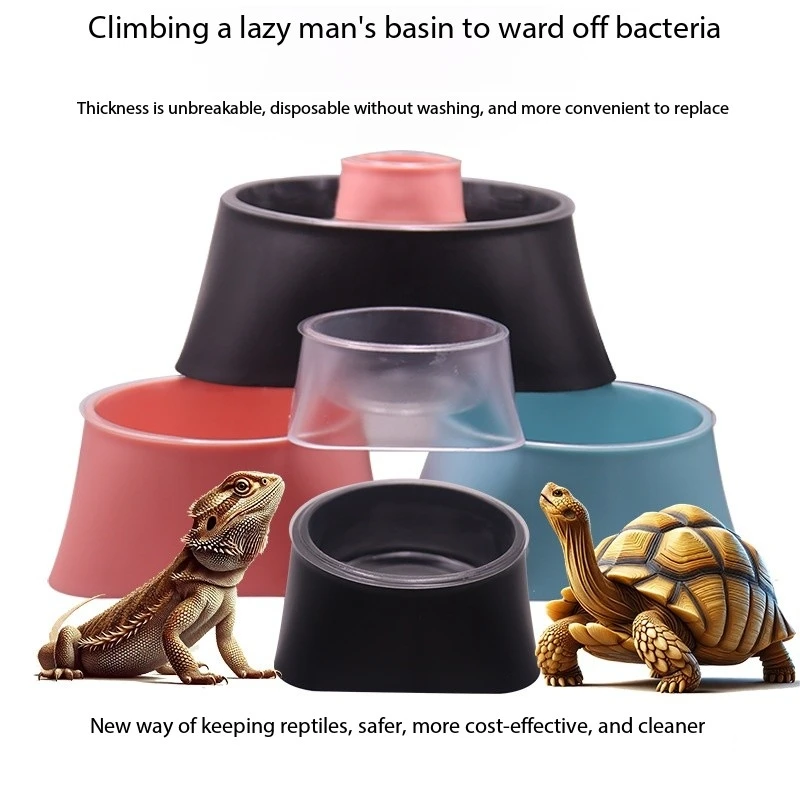 

Lazy water basin crawling pets disposable pots, geological lizards, snakes, special food pots, pet water bowls, prevent escape