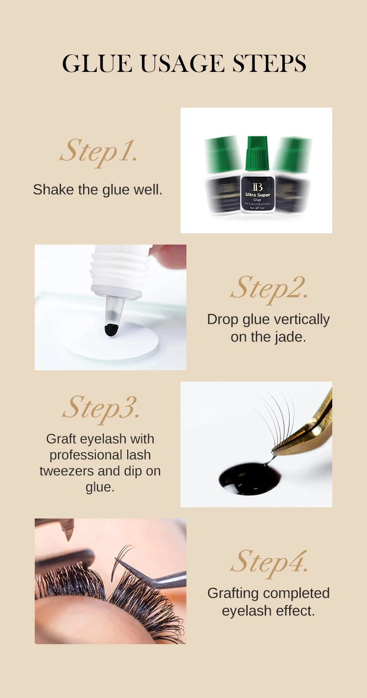 3 Bottles IB Super Bonder Banana Primer Super Bonder Fake Eyelash Extension Long Lasting Korea Adhesive Supplies Makeup Tools
