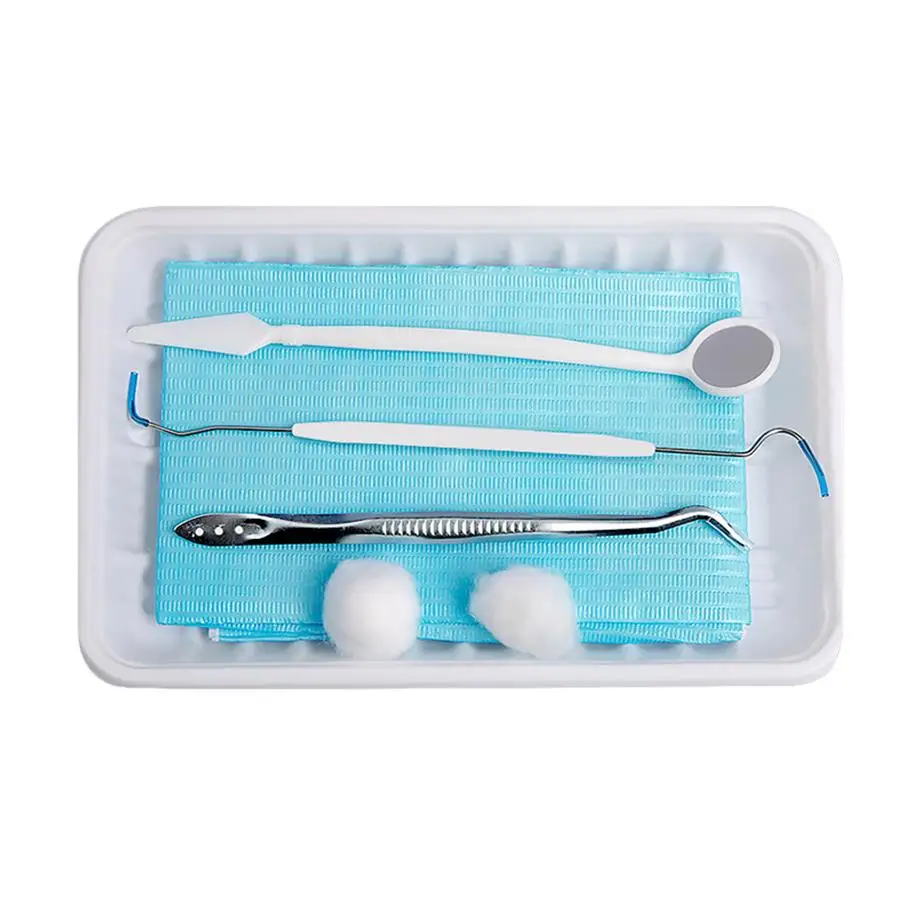 1Set Dental Disposable Oral Instrument Case Tray Instrument Case Oral Care Combination Dentist Examination Tools