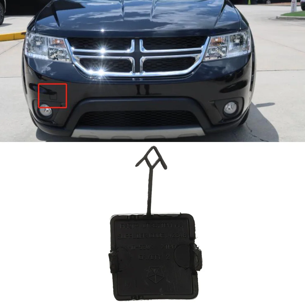 For Dodge Journey Tow Hook Cover Plastic Replacement Wear-resistance 1TX87TZZAB Accessories Front Bumper Tow New