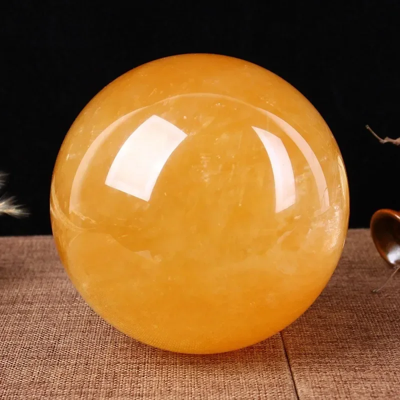 

Natural Citrine Calcite Quartz Crystal Sphere Ball Healing Gemston