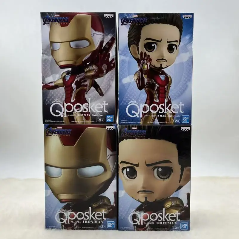 

Bandai Iron Man Qposket Standing Figure - Chibi-Style 14cm Desktop Ornament for Boys in Stock Perfect Gift Model Figure
