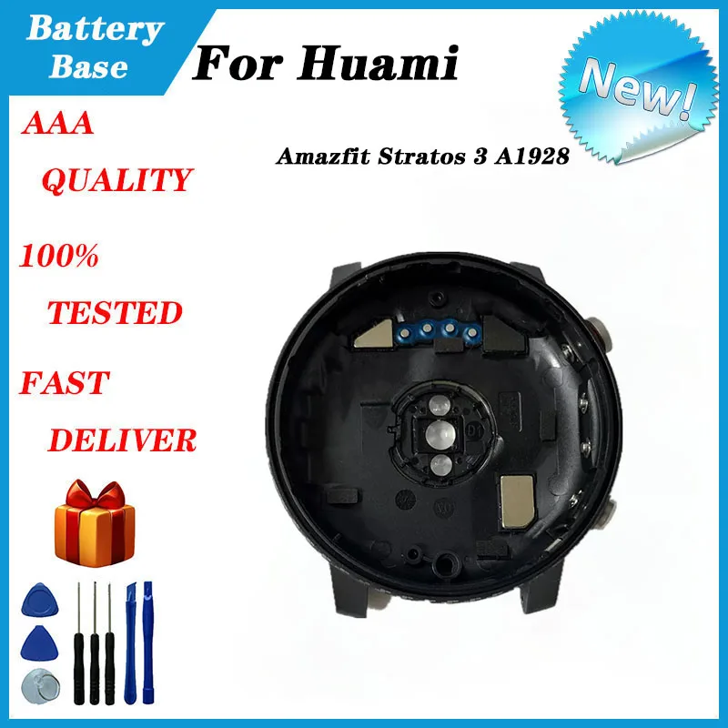 For Huami amazfit Stratos 3 A1928 smart watch charging back cover, battery base back cover