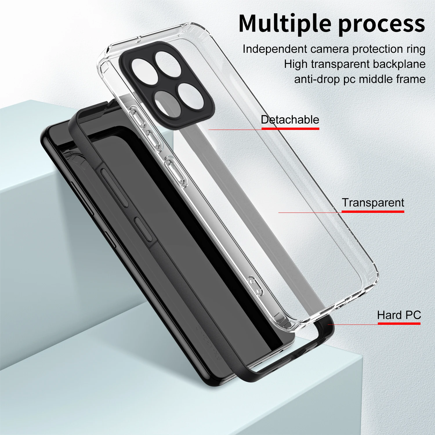 3 IN 1 Frame Clear Case for Huawei Honor X8b Full Camera Silicone Protection Phone Cover HonorX8b LLY-LX1 LLY-LX2 LLY-LX3 Coque