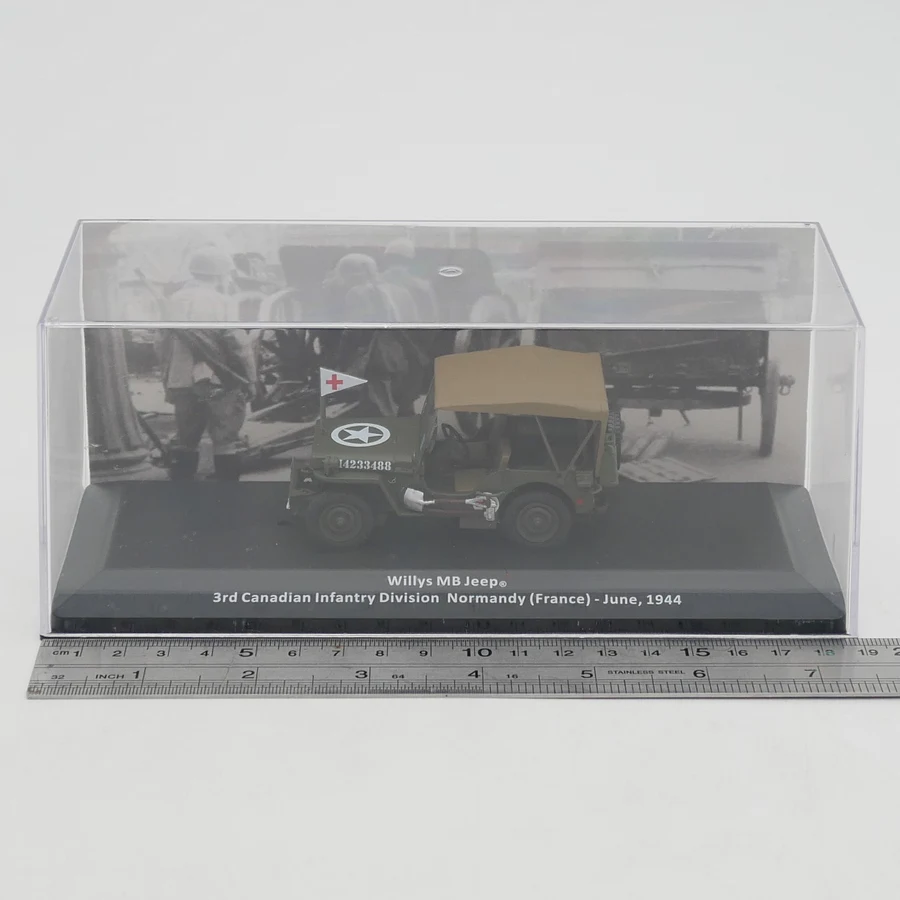 

Diecast Ixo 1:43 Scale Jeep Willys MB 1944 World War II Normandy Campaign Willys Jeep Car Model Alloy Car Model Collectible Toy