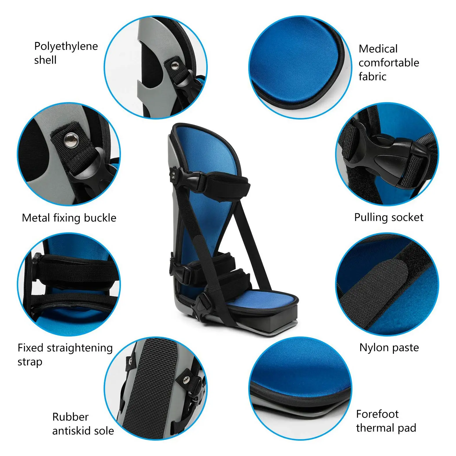 Fascite plantar Noite Splint Foot Support, Bota Tendonitis Brace para Fascia Tendon e Bezerro Alongamento Heel Bone M