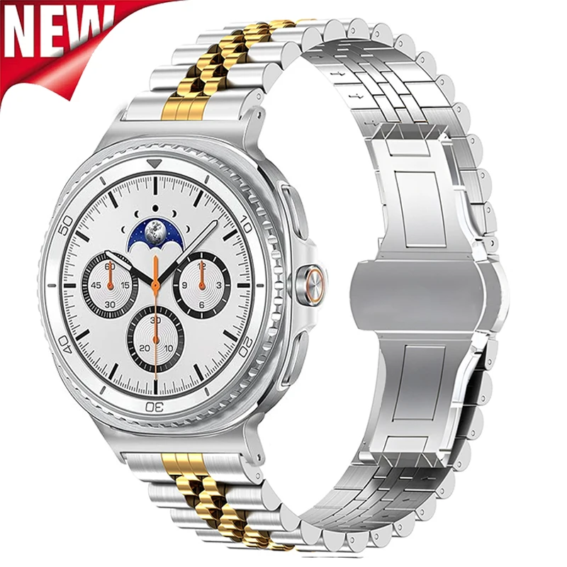 

Stainless Steel Strap for Samsung Galaxy Watch 8 40/44mm 8Classic 46mm Metal Wristband Bracelet for Galaxy Watch Ultra 47mm Band