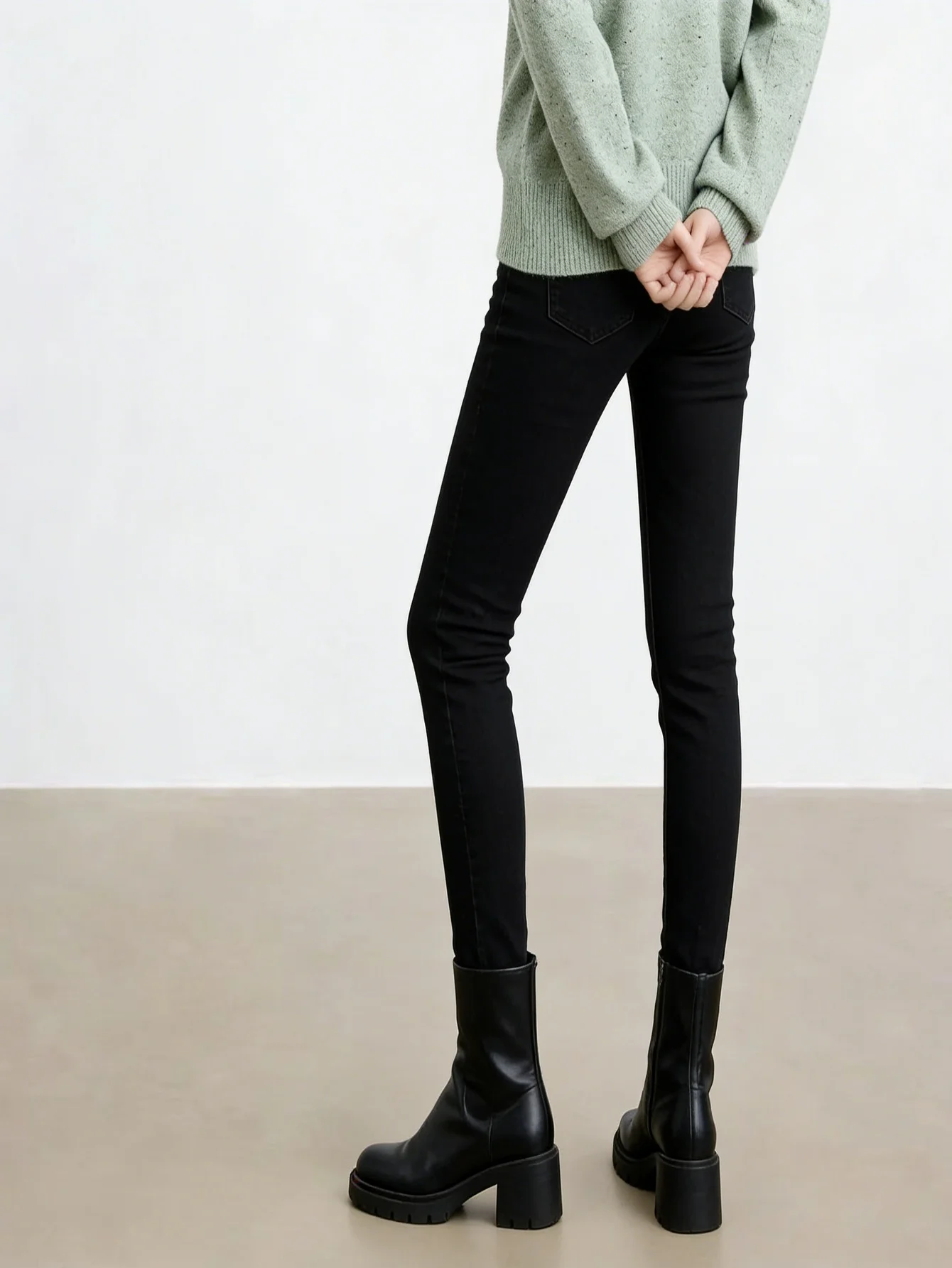 Black Slim Denim Pants for Man Original Drip Y2k Unisex Basic Denim Pants No accessories or belts included