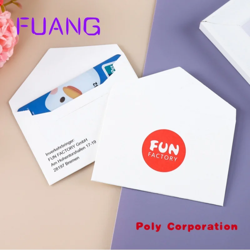 Custom  Custom Postage Paper Envelope Bags Mail  Handmade Paper Envelopes Packaging White Pink Black Paper Envelopes Wholesale