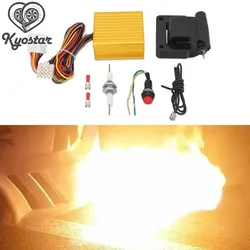 Kit de lanzador de llama de escape de aluminio para aviones, Universal para motores de automóviles, ATVs, quemador de fuego, Kit de posquemador