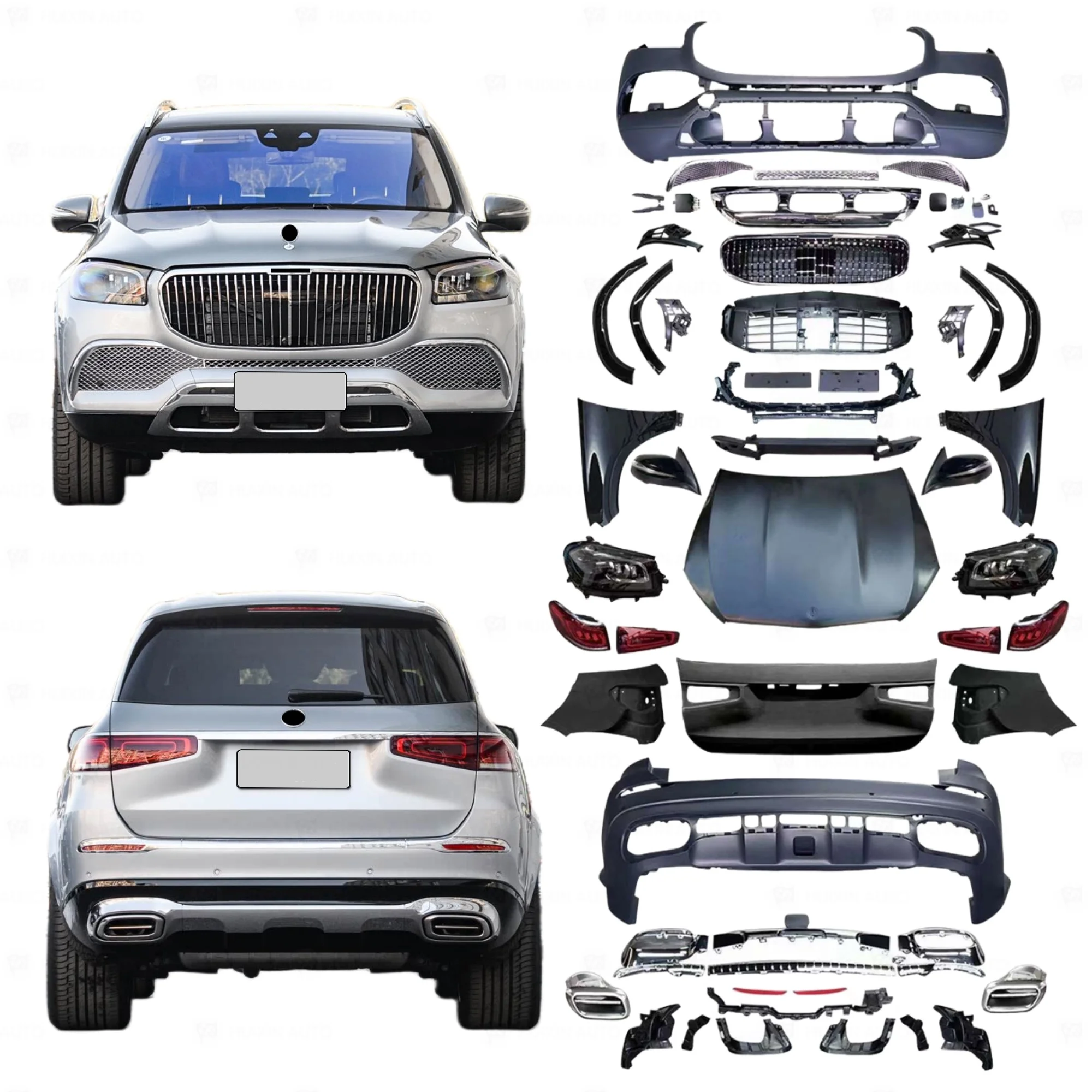 Flying Wing Facelift Bodykit For Mercedes Benz GL X164 2006 2007 2008 2009 2010 2011 2012 Update To Style 2023 Bumper He
