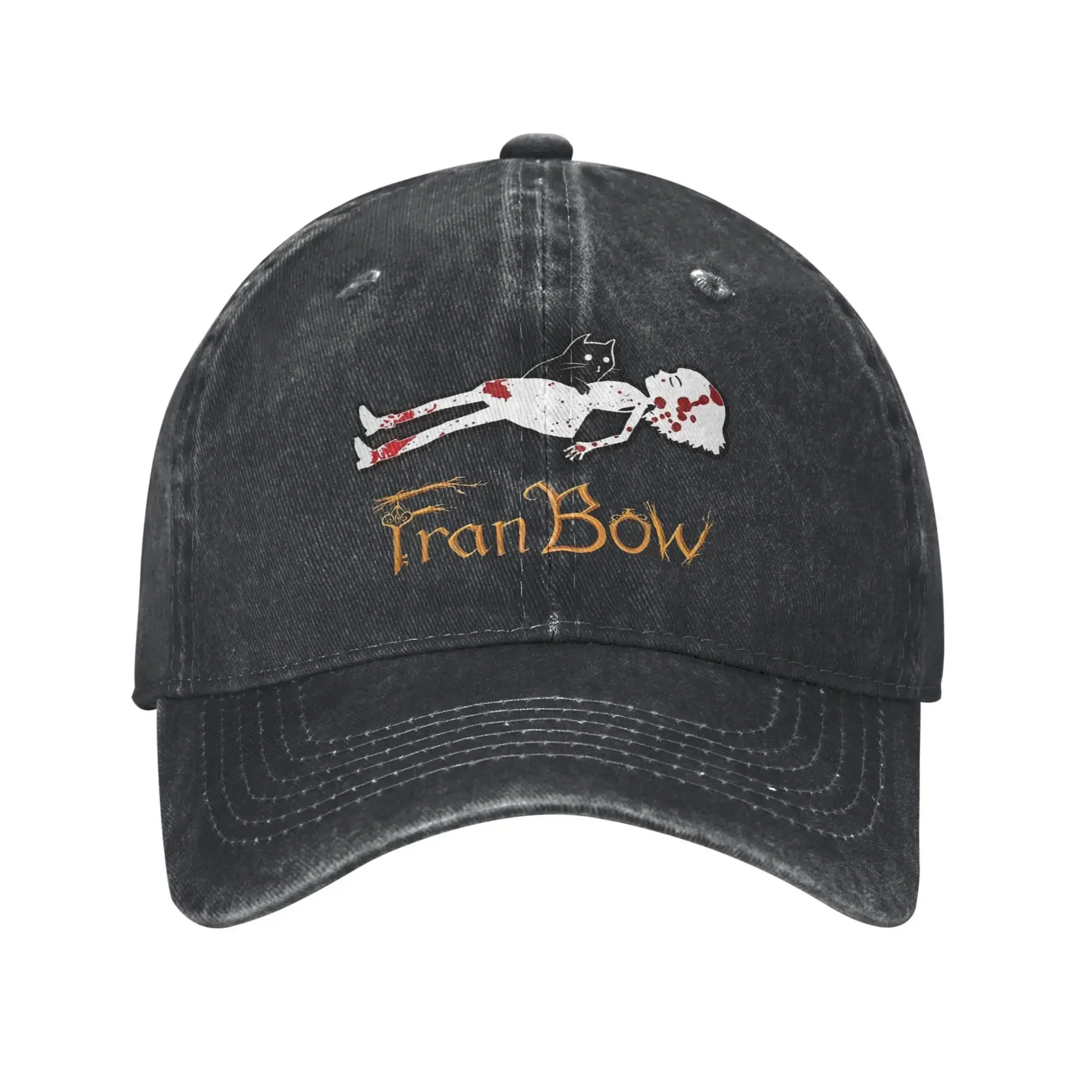 Fran Bow y Mr Midnight Game Gorras de béisbol Casual Denim desgastado Little Cute Girl Headwear Unisex Sombreros ajustables al aire libre