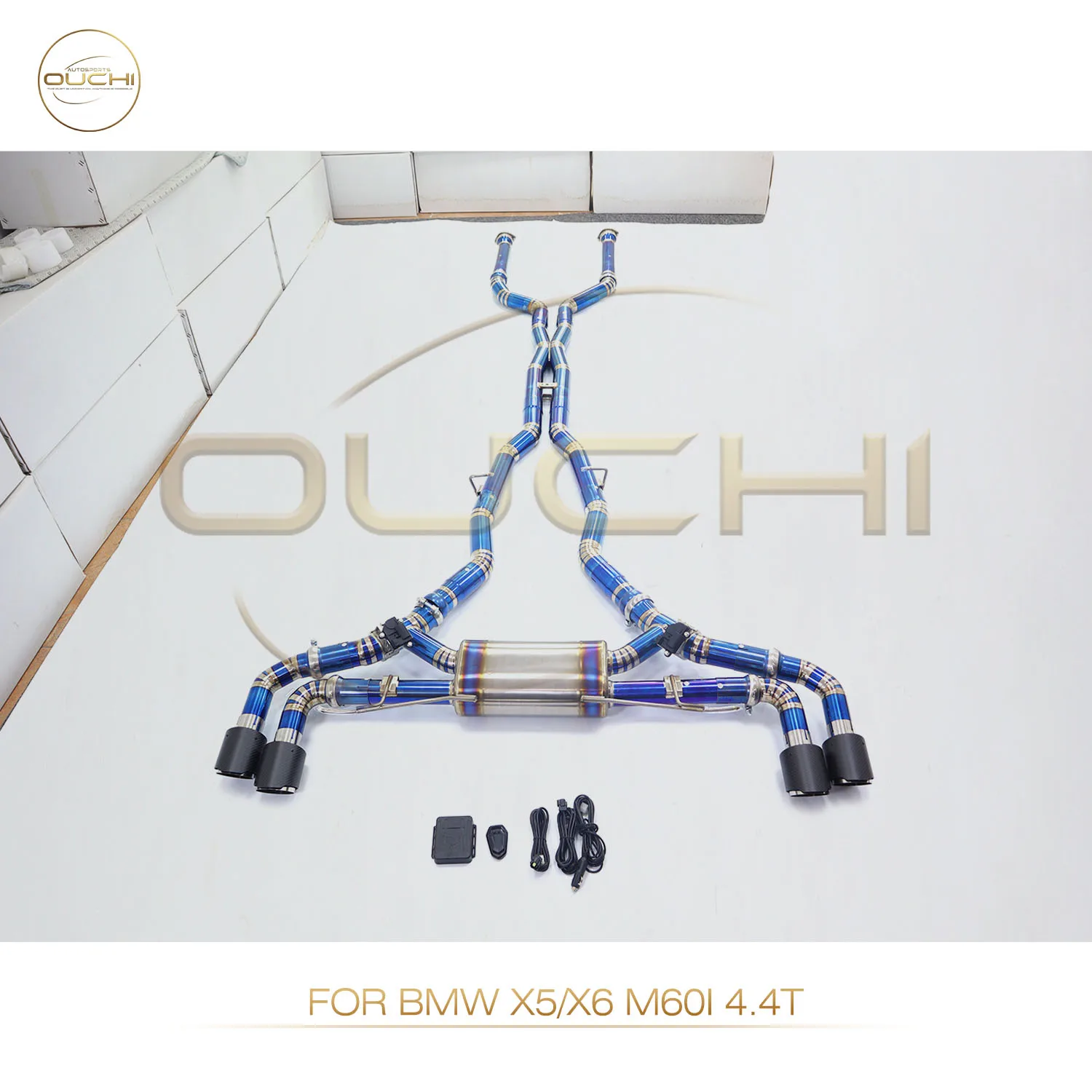 

Ouchi Exhaust System titanium alloy High Flow Performance catback for BMW X5/X6 M60i 4.4T Car Accessories
