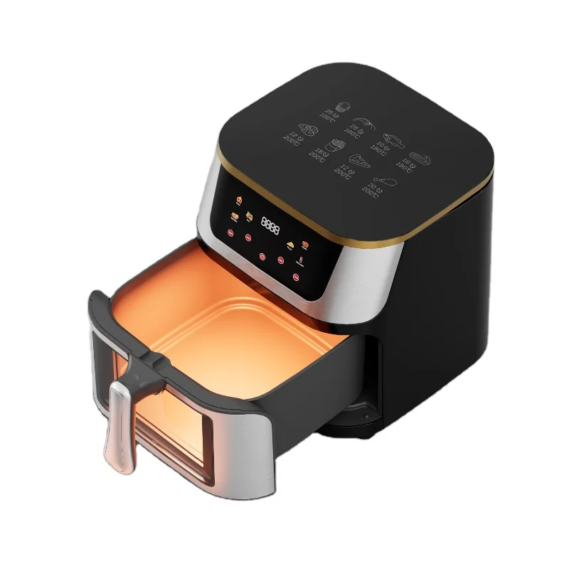 Stainless Steel 8l 10l air Flyer Capacity Freidora De Aire 1400w Digital Electric Programmable Hot Air Fryer