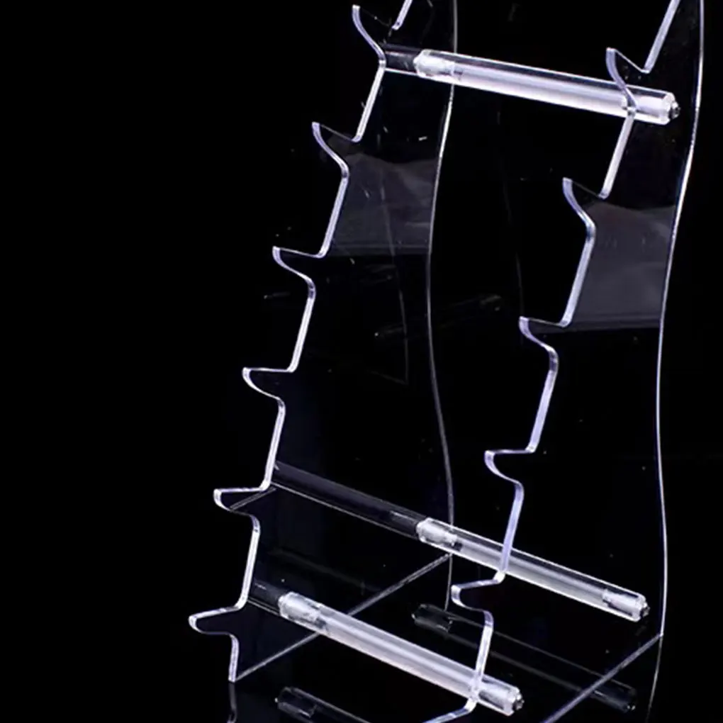 Transparent Knife Holder Home Acrylic 6 Slots Displaying Knives Holder fit  Folding Knife Rack Display Stand Knife Collectors view 3