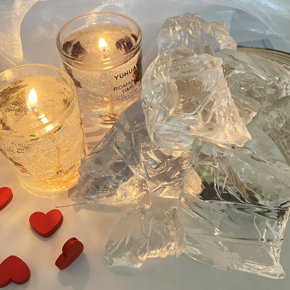 200g Crystal Transparent Jelly Wax DIY Handmade Aromatherapy Candle Material Creative Soft Jelly Wax 