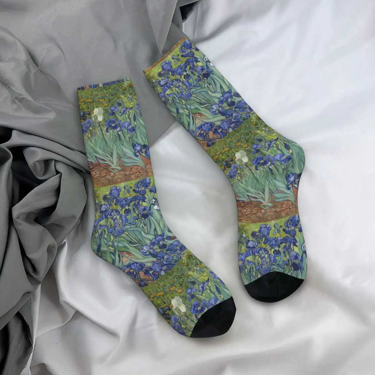 All Season Socks Irises Vincent Van Gogh Painting Merchandise for Men Compression Socks All Season Small Gifts