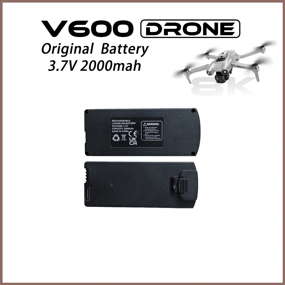 V600 Drone Battery Original 3.7V 2000mAh 8K Drone Lipo Battery Packs For V600 GPS RC WIFI FPV GPS RC Quadcopter Toy Part