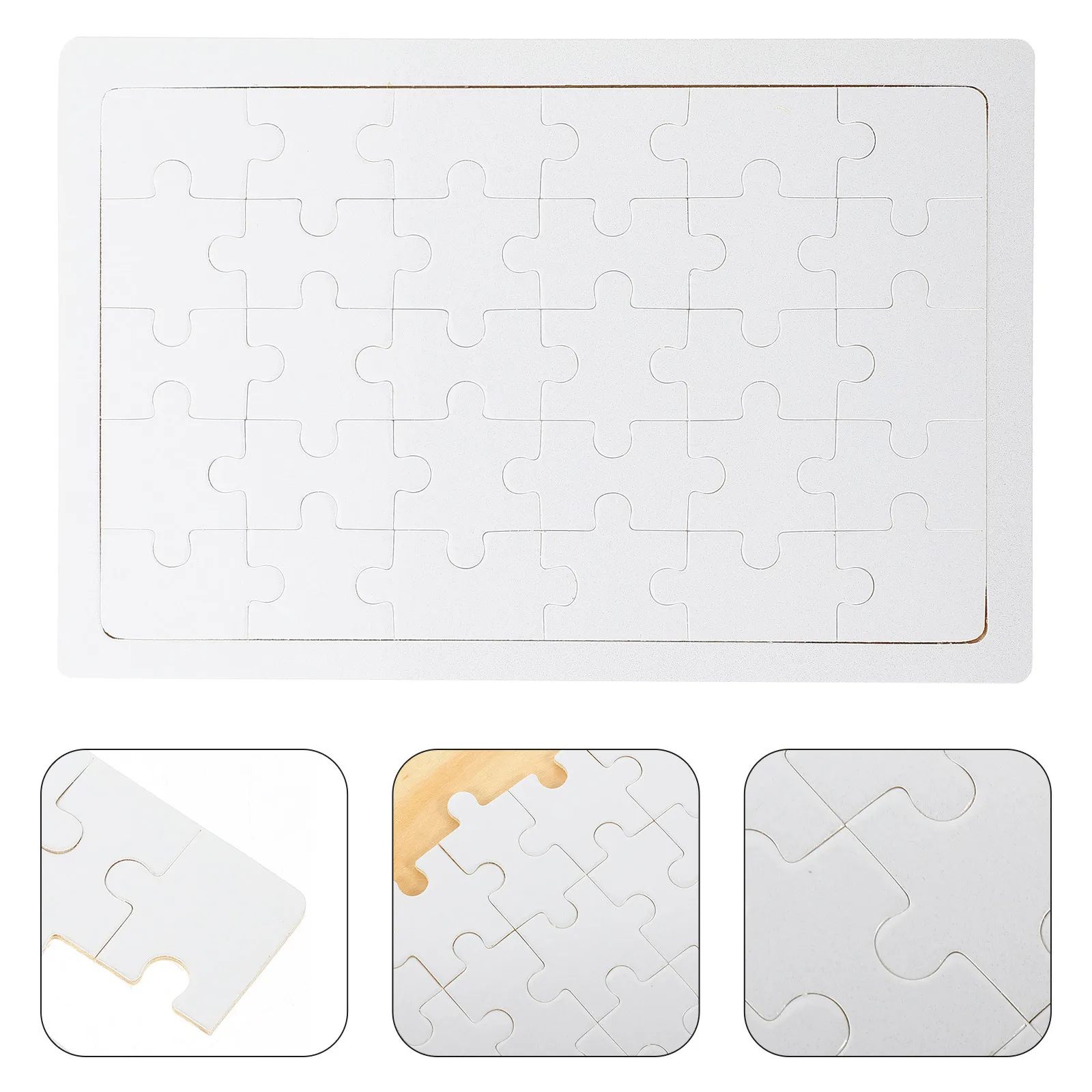 Wooden Puzzle Blank Diy Heat Transfer Jigsaw For Kids Adults Thermal Sublimation Craft Educational Painting Puzzle Game