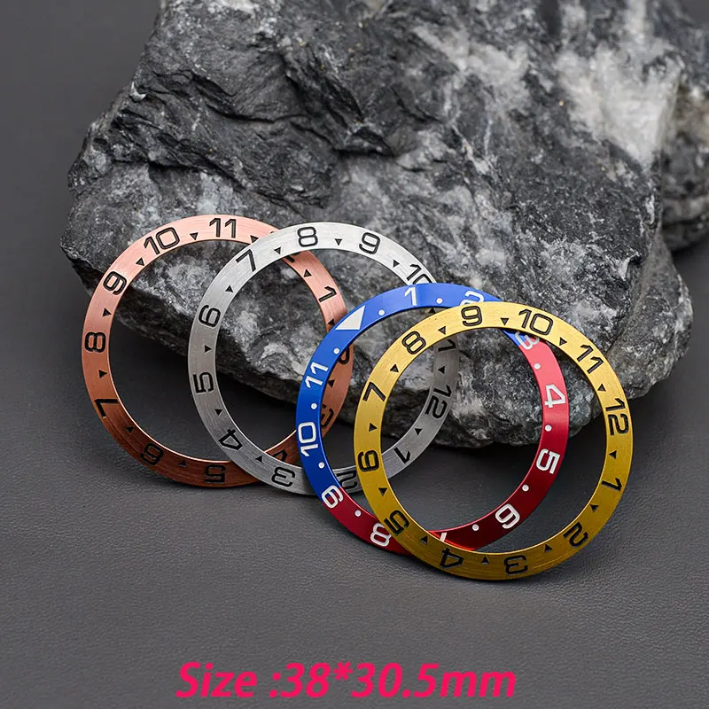 38mm Bezel Matte High Quality Aluminum GMT SUB Daytna Insert Ring Fits 40mm Men's Watch Case Modification  NH35 NH36 Move