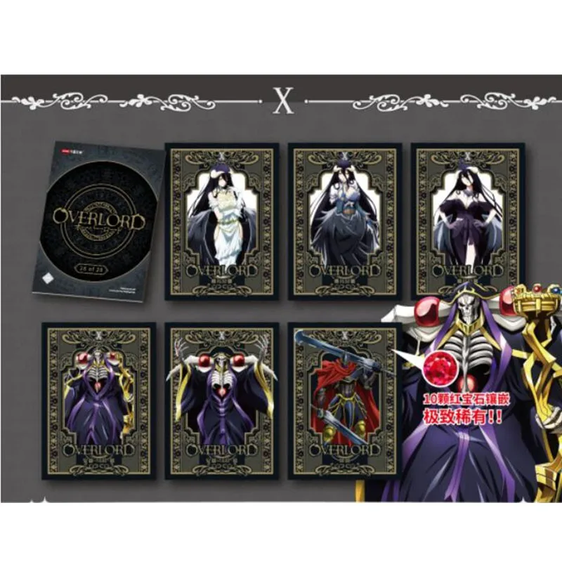 Original Overlord Luxury Collection Card Box Anime Characters Limited Edition Metal Hollow Out Cards TCG Game Toy Boy Hobby Gift