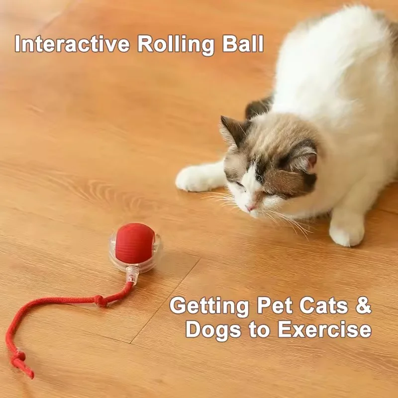 Smart Pet Interactive Ball Durable Bite Resistant Self Play Toy For Dogs Cats Electronic Teasing Chew Ball Relieve Boredom
