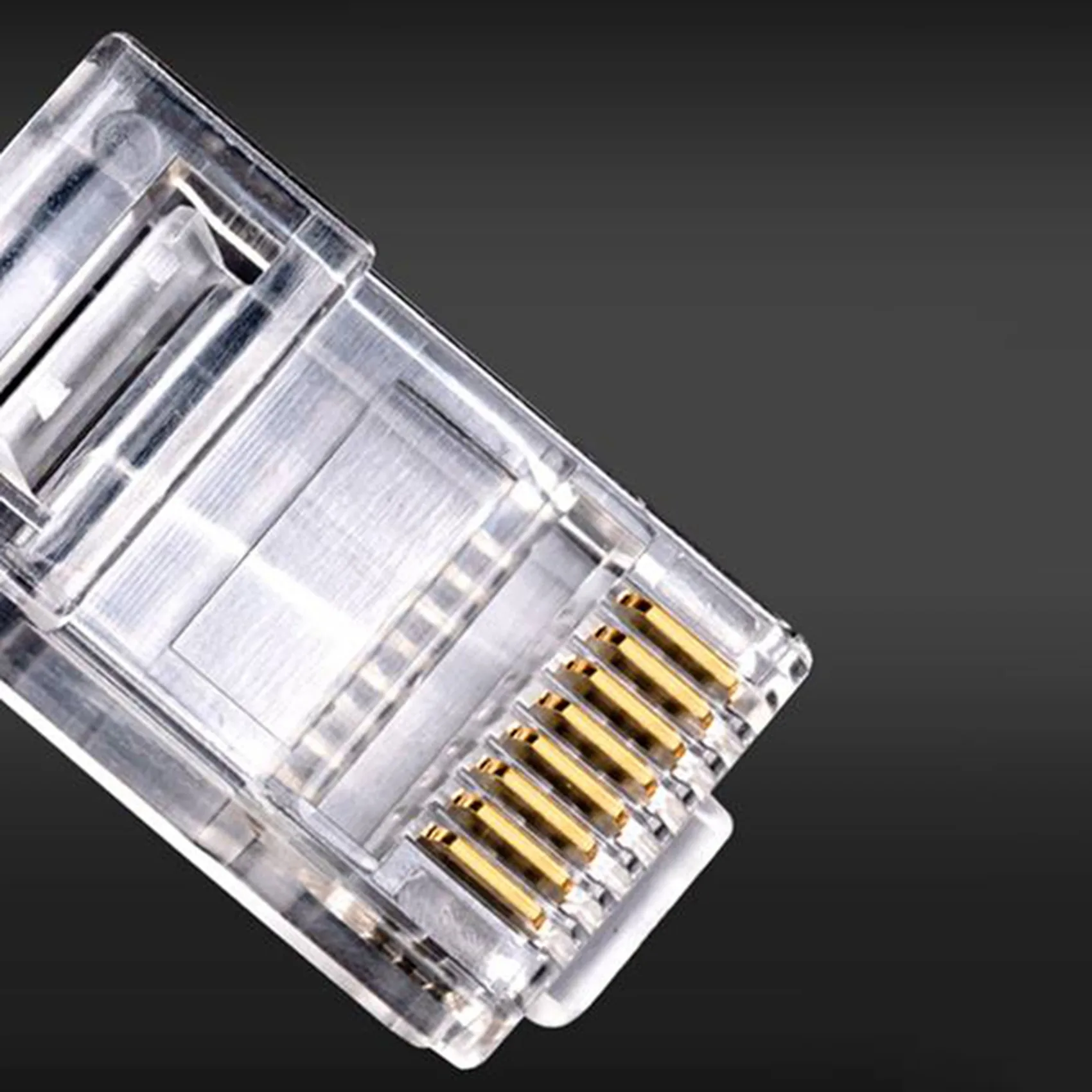 150 Uds Cat6 RJ45 conector UTP Cable Ethernet Jack 8P8C red CAT 6 enchufes modulares con tapas RJ45 de 6,5 Mm