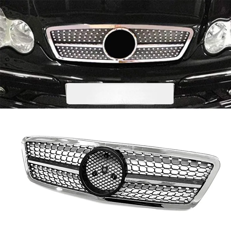 Front Inlet Grille Racing Grill For Mercedes-Benz C-Class W203 C200 C240 C280 C320 2001 2002 2003 2004 2005 2006 2007